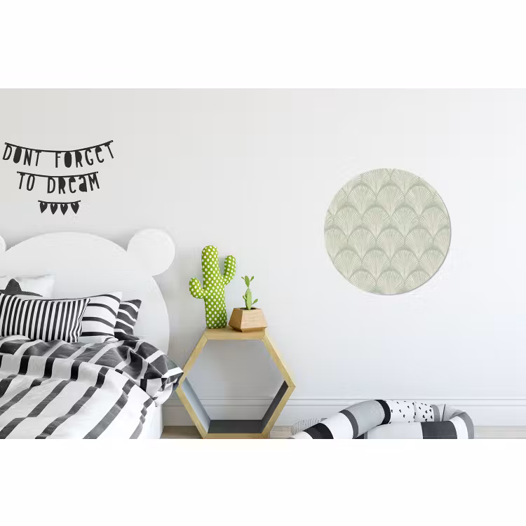 Wandcirkel - Aluminium - Waaiers - Patroon - Groen — 5
