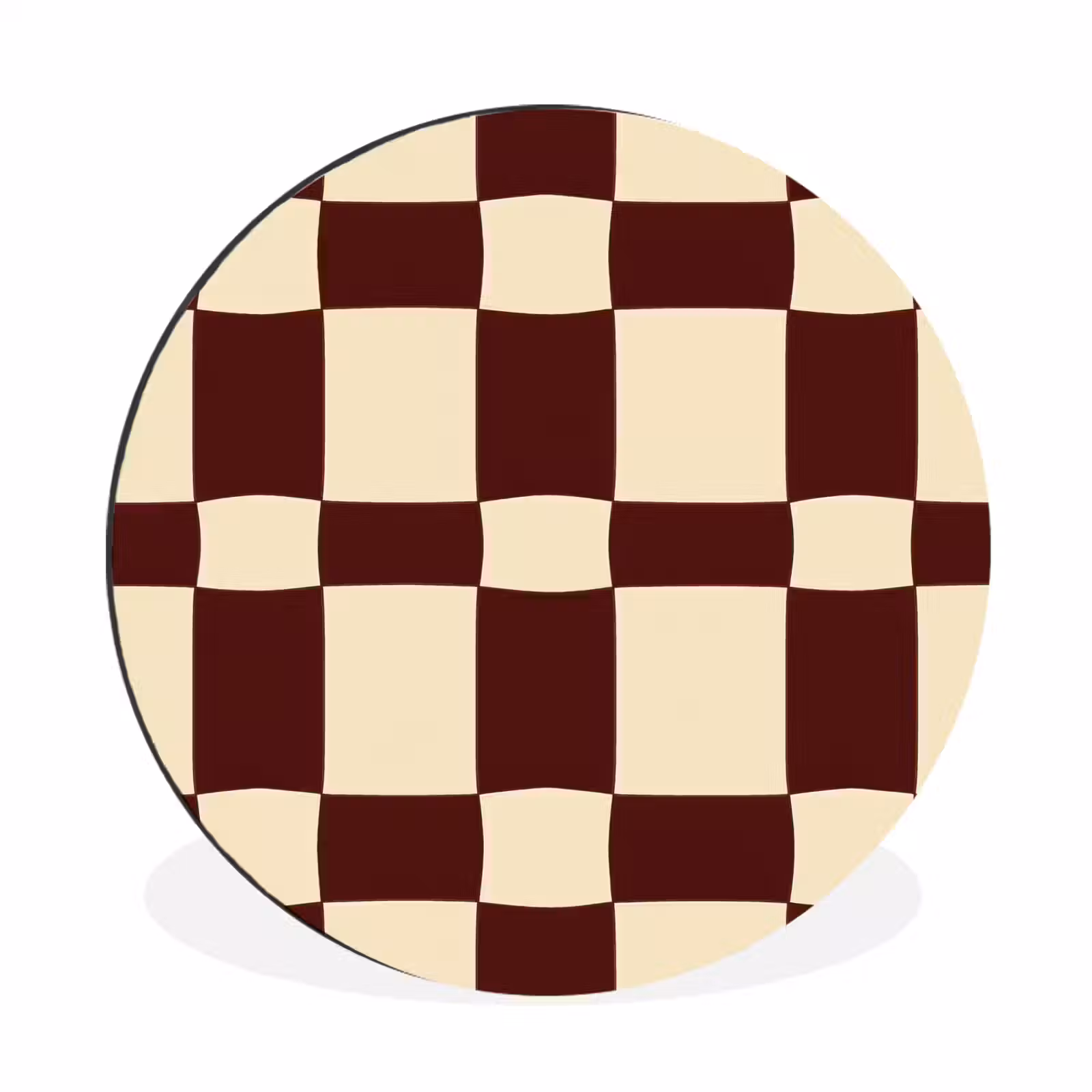 Wandcirkel - Aluminium - Retro - Patroon - Bruin — 1