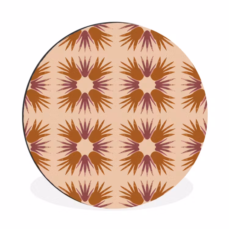Wandcirkel - Aluminium - Ornament - Patroon - Oker — 1