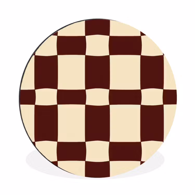 Wandcirkel - Aluminium - Retro - Patroon - Bruin — 1