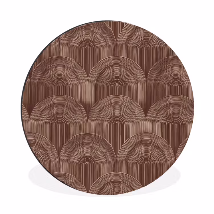 Wandcirkel - Aluminium - Ritmisch - Effect - Bruin — 1
