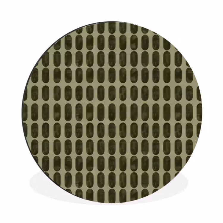 Wandcirkel - Aluminium - Ritmisch - Effect - Groen — 1