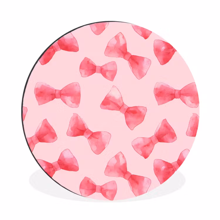 Wandcirkel - Aluminium - Strikken - Aquarel - Roze — 1
