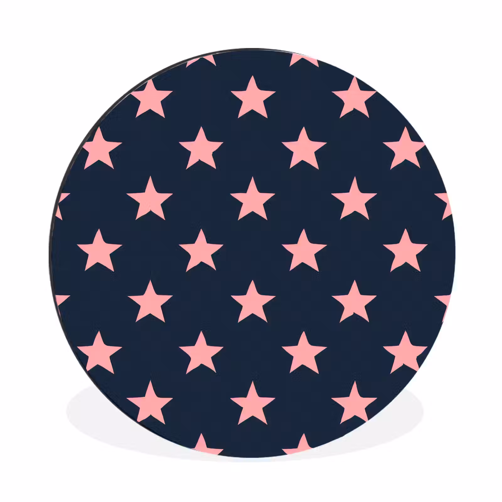 Wandcirkel - Aluminium - Patroon - Sterren - Roze — 1
