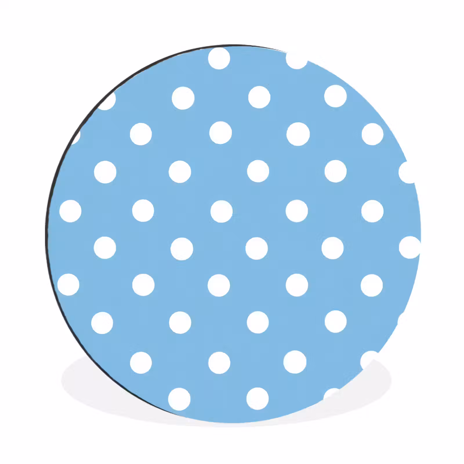 Wandcirkel - Aluminium - Polka - Dots - Blauw — 1