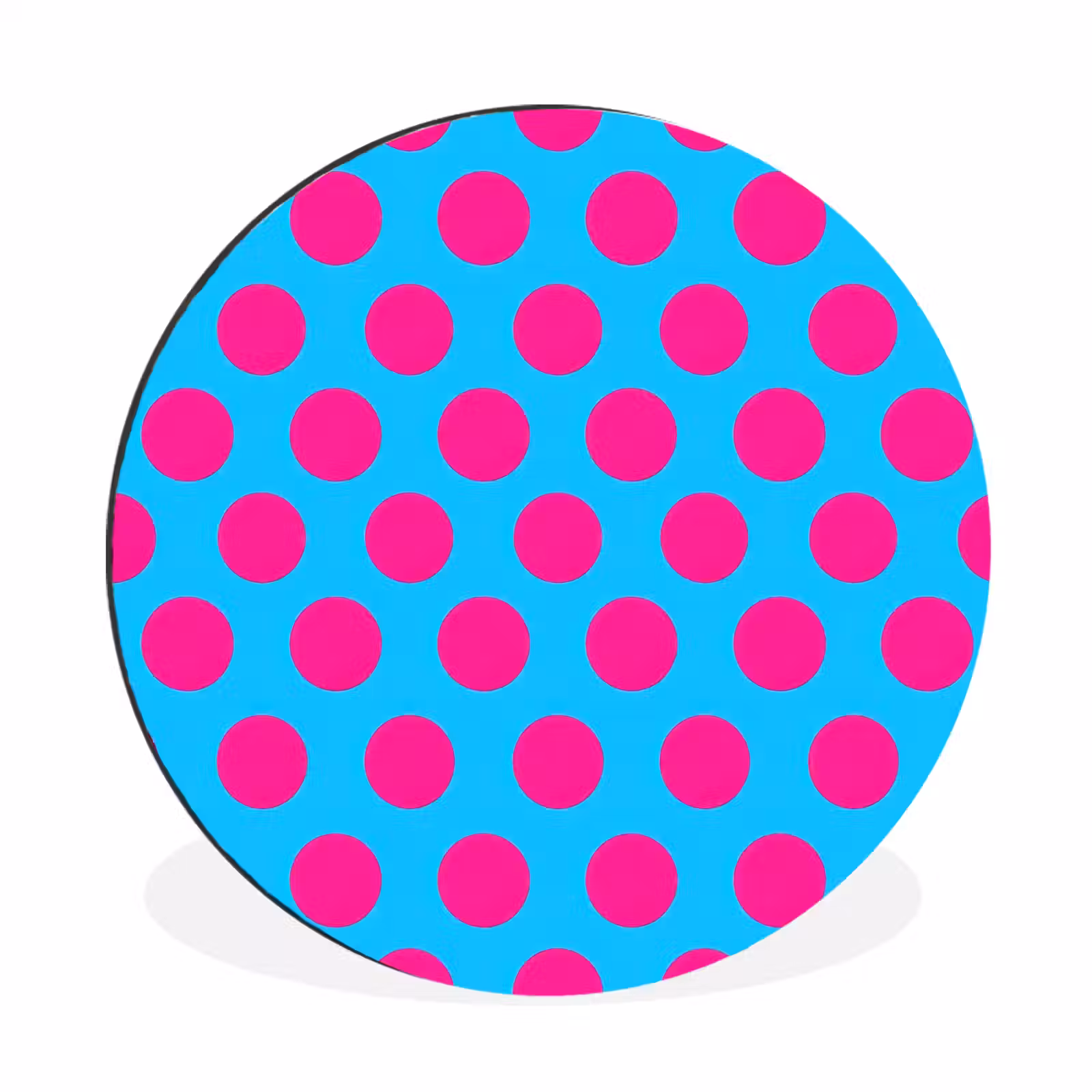 Wandcirkel - Aluminium - Stippen - Klassiek - Roze — 1