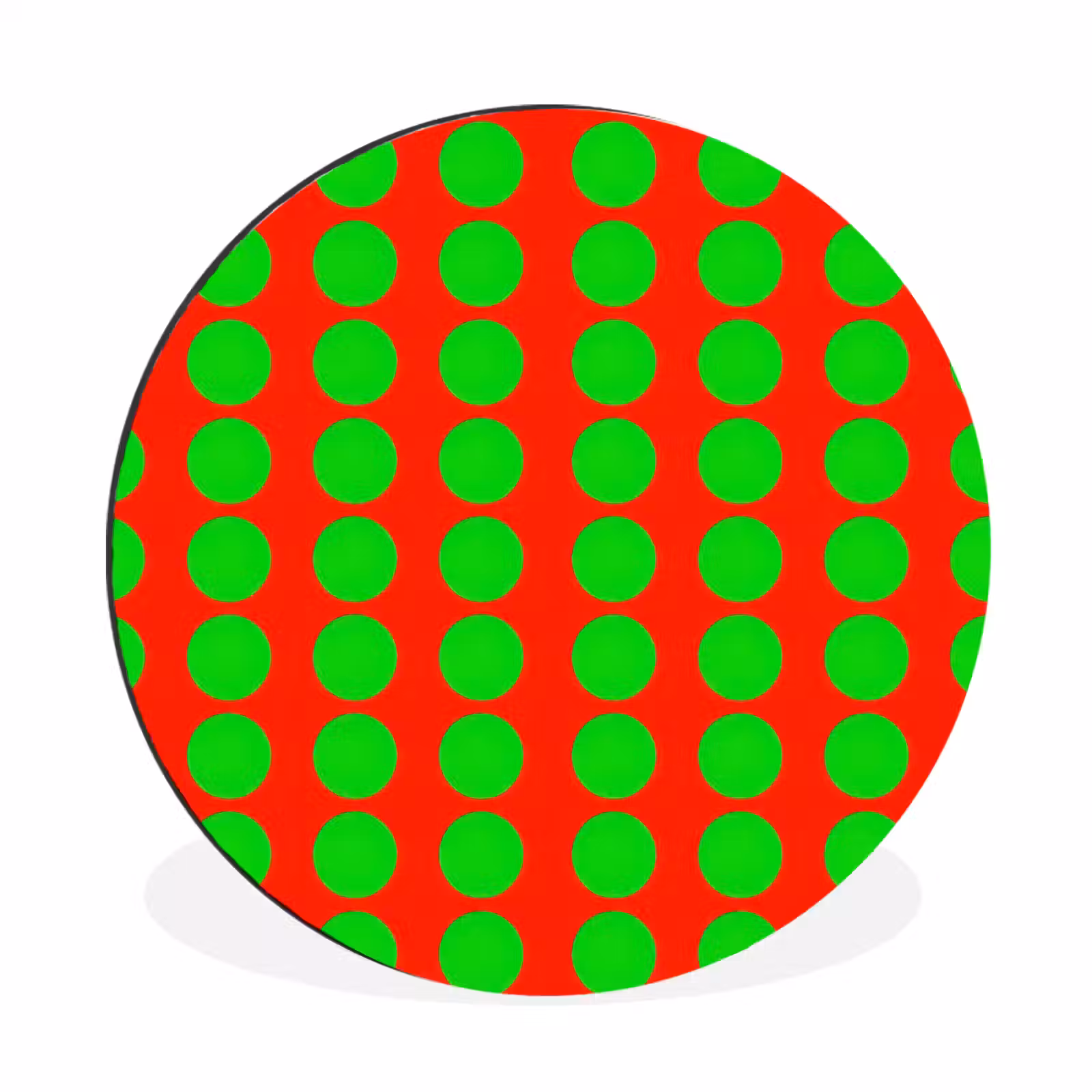 Wandcirkel - Aluminium - Stippen - Patroon - Groen — 1