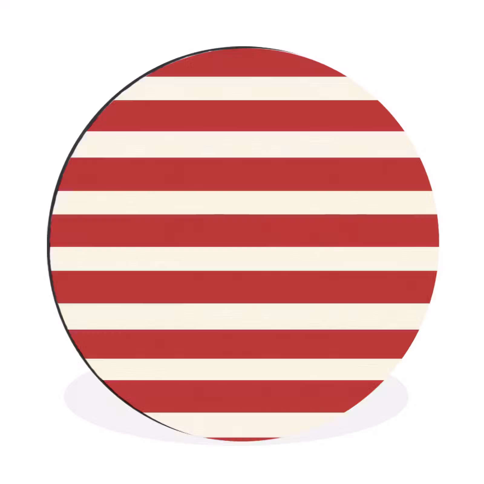 Wandcirkel - Aluminium - Strepen - Patroon - Rood — 1