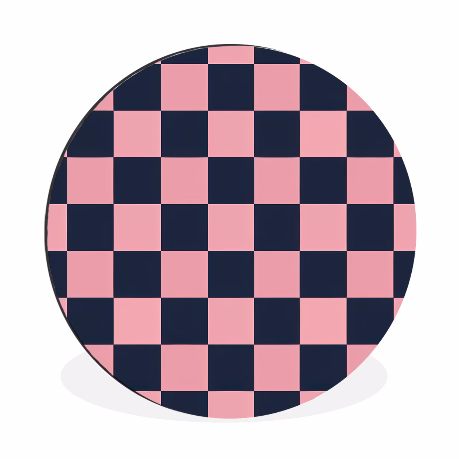 Wandcirkel - Aluminium - Traditioneel - Patroon - Blauw - Roze — 1
