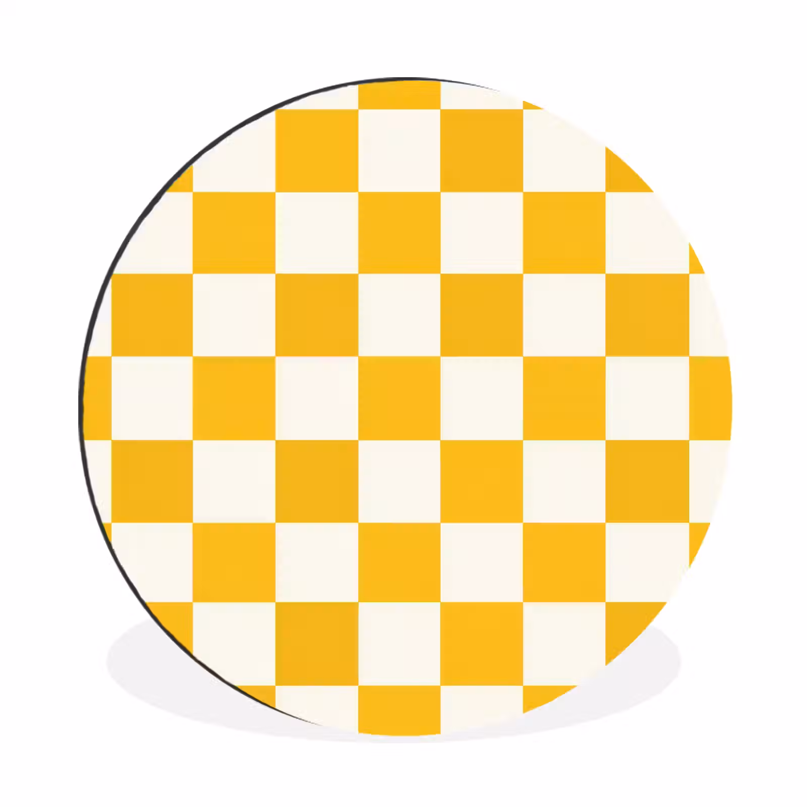 Wandcirkel - Aluminium - Traditioneel - Patroon - Geel — 1