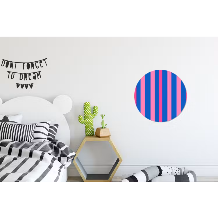 Wandcirkel - Aluminium - Modern - Optisch - Roze — 5