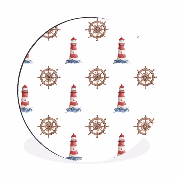 Wandcirkel - Aluminium - Nautisch - Klassiek - Rood — 1
