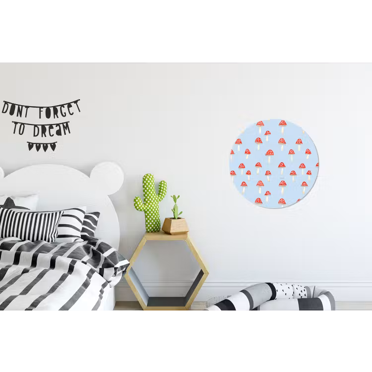 Wandcirkel - Aluminium - Paddenstoel -Sprookje - Blauw — 5