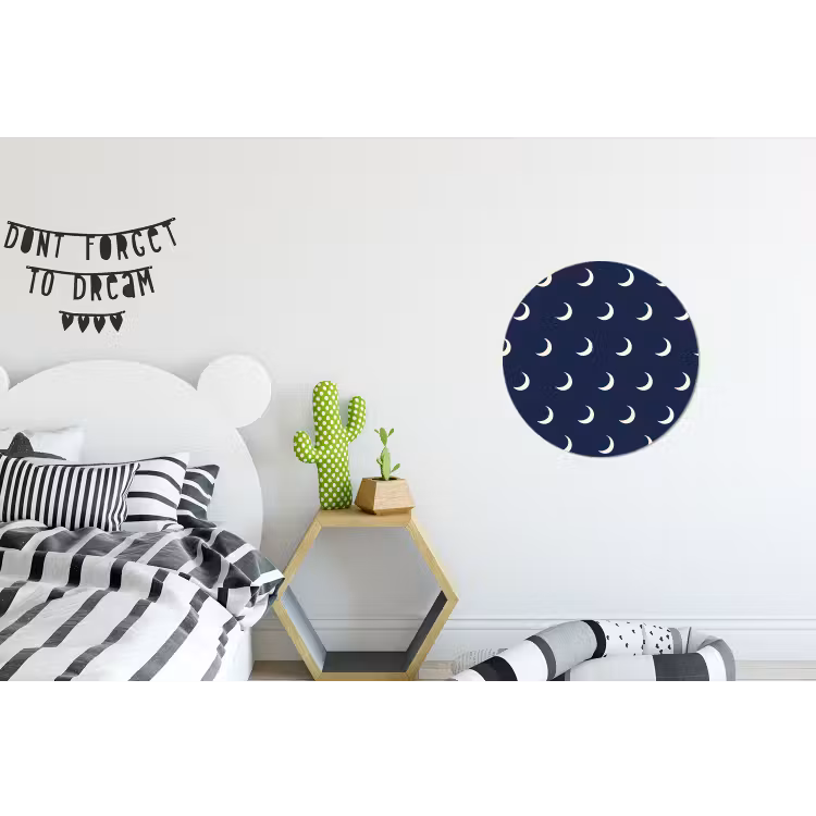 Wandcirkel - Aluminium - Patroon - Manen - Blauw — 5