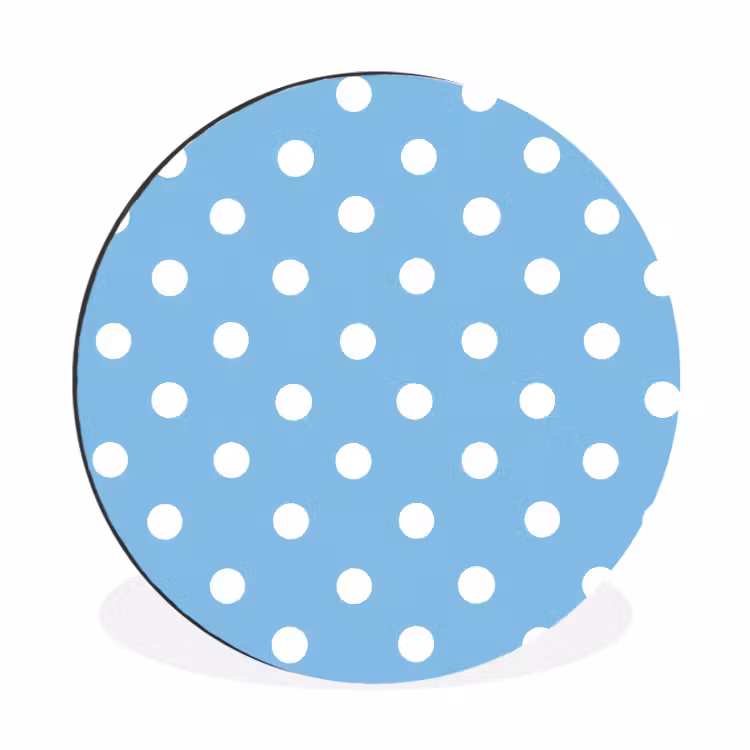 Wandcirkel - Aluminium - Polka - Dots - Blauw — 1