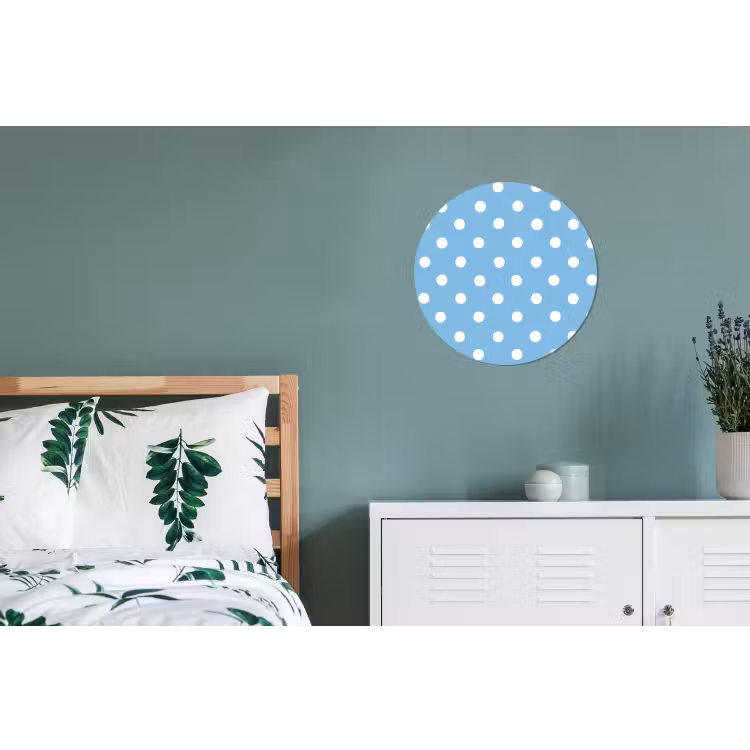 Wandcirkel - Aluminium - Polka - Dots - Blauw — 4