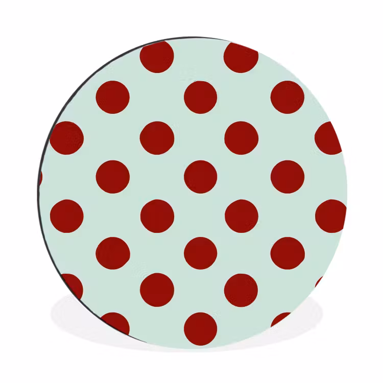 Wandcirkel - Aluminium - Polka - Dots - Rood — 1