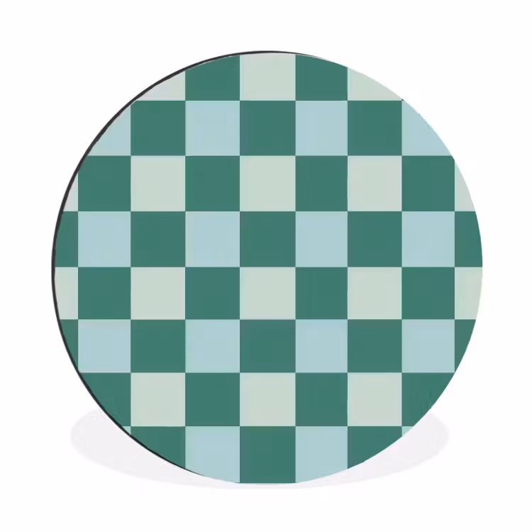 Wandcirkel - Aluminium - Schaak - Klassiek - Groen — 1