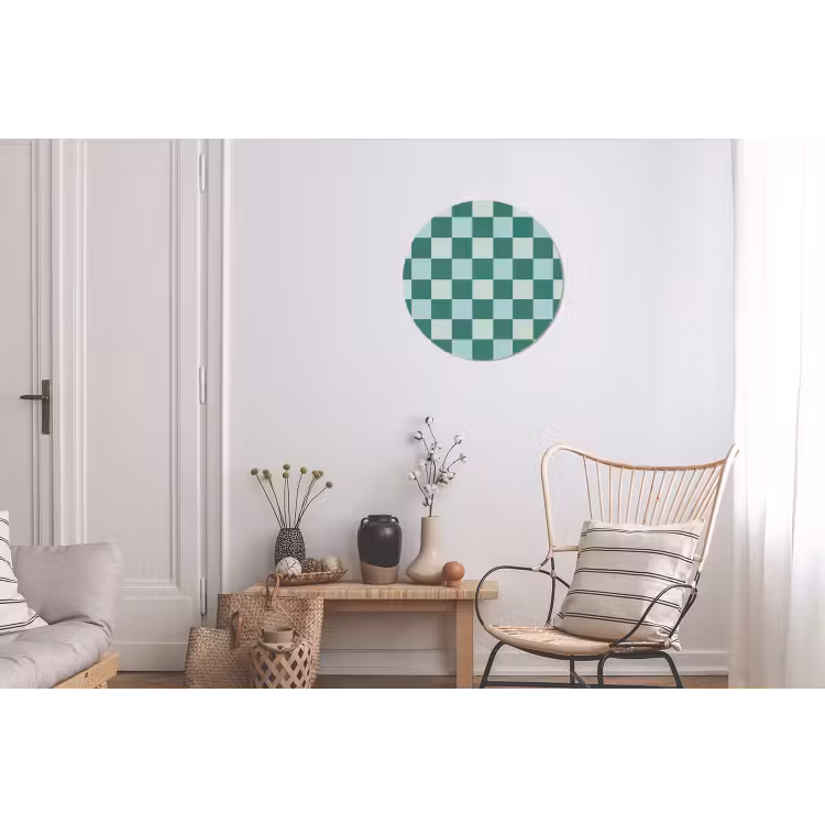 Wandcirkel - Aluminium - Schaak - Klassiek - Groen — 2