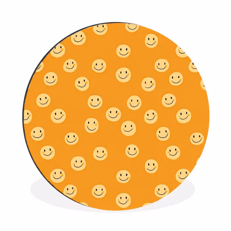 Wandcirkel - Aluminium - Smileys - Retro - Heel — 1