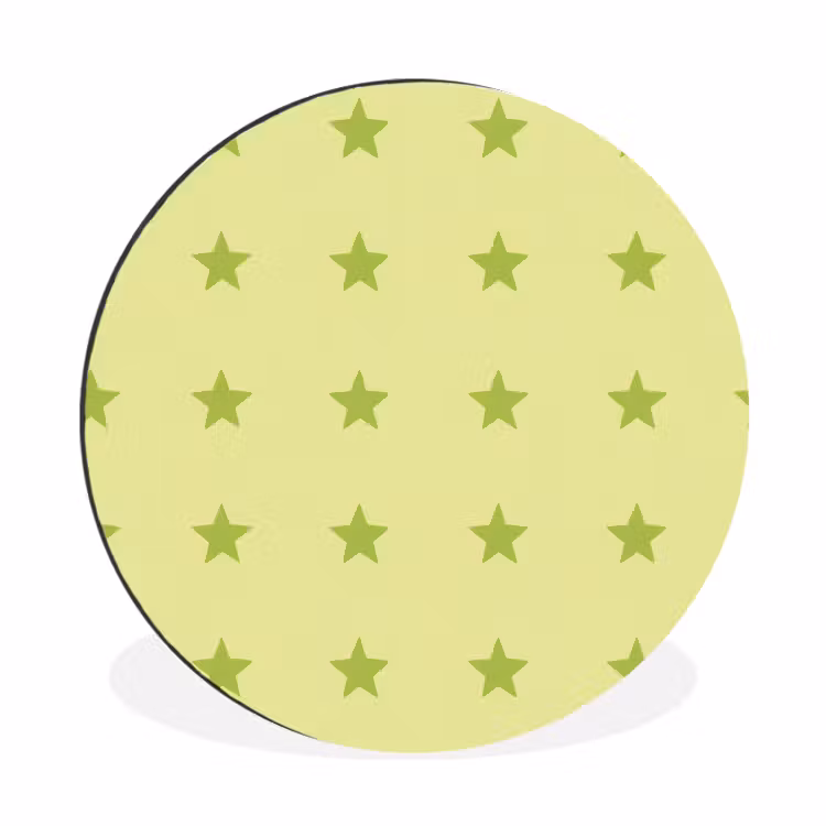 Wandcirkel - Aluminium - Sterren - Patroon - Groen — 1