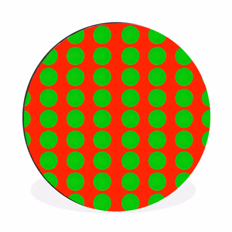 Wandcirkel - Aluminium - Stippen - Patroon - Groen — 1