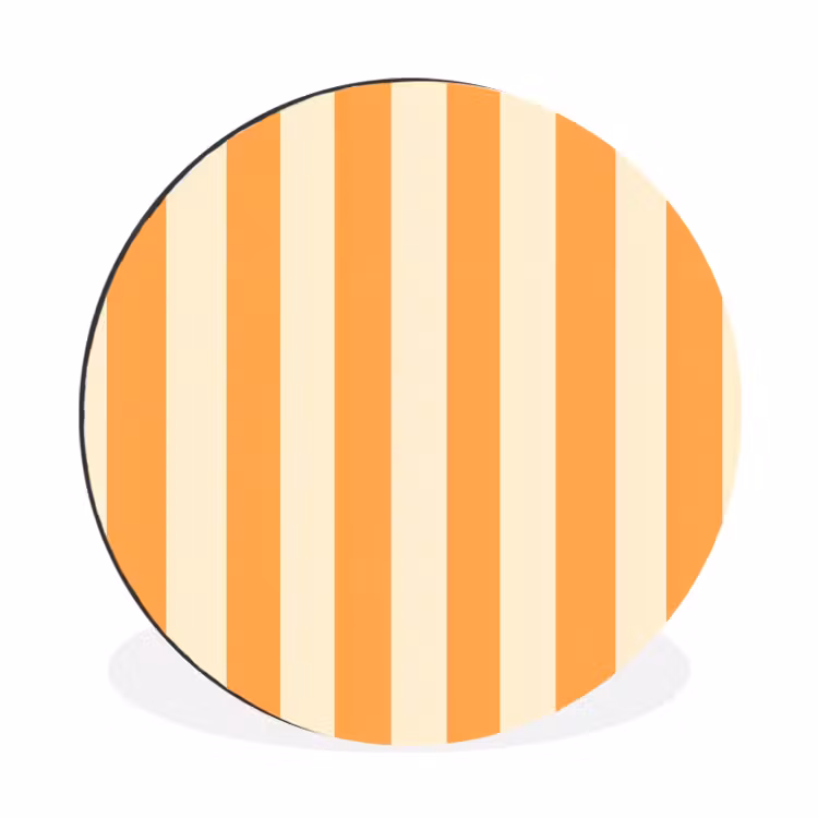 Wandcirkel - Aluminium - Strepen - Patroon - Oranje — 1