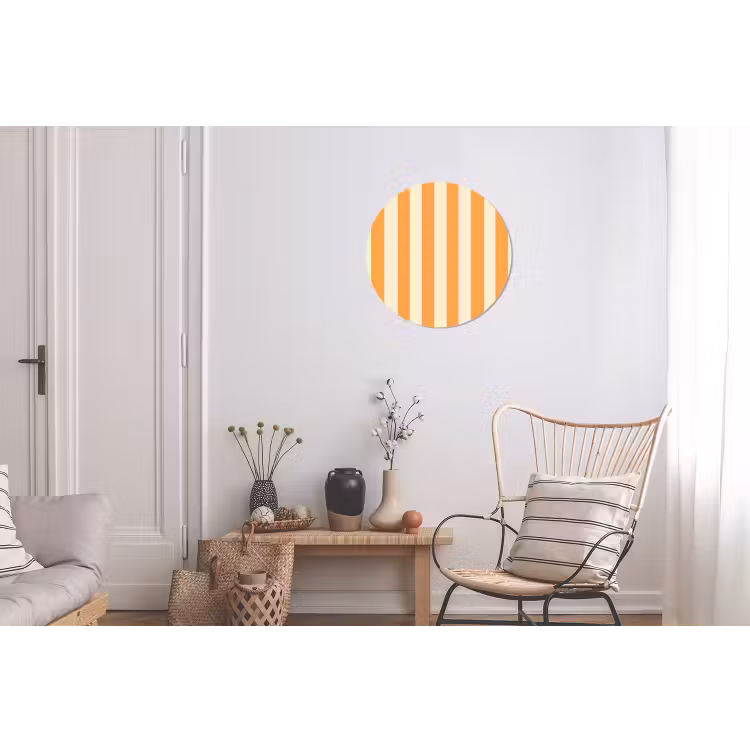 Wandcirkel - Aluminium - Strepen - Patroon - Oranje — 2