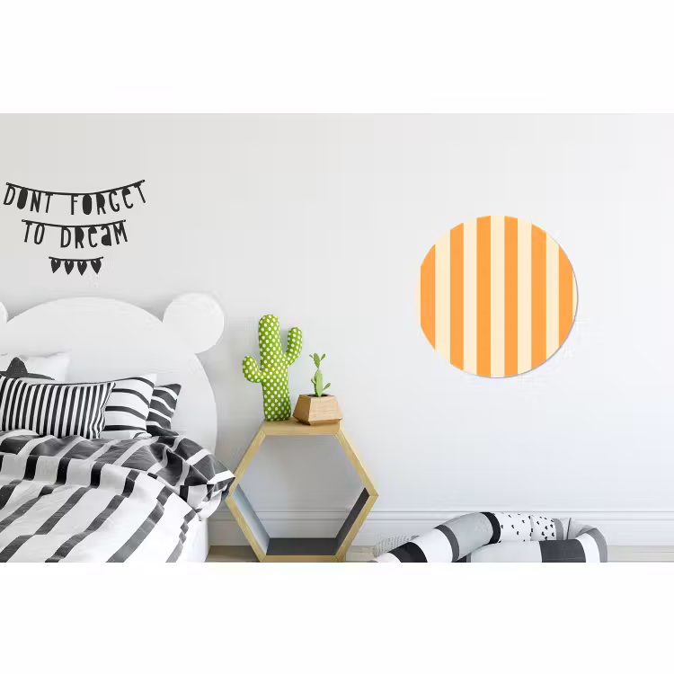 Wandcirkel - Aluminium - Strepen - Patroon - Oranje — 5