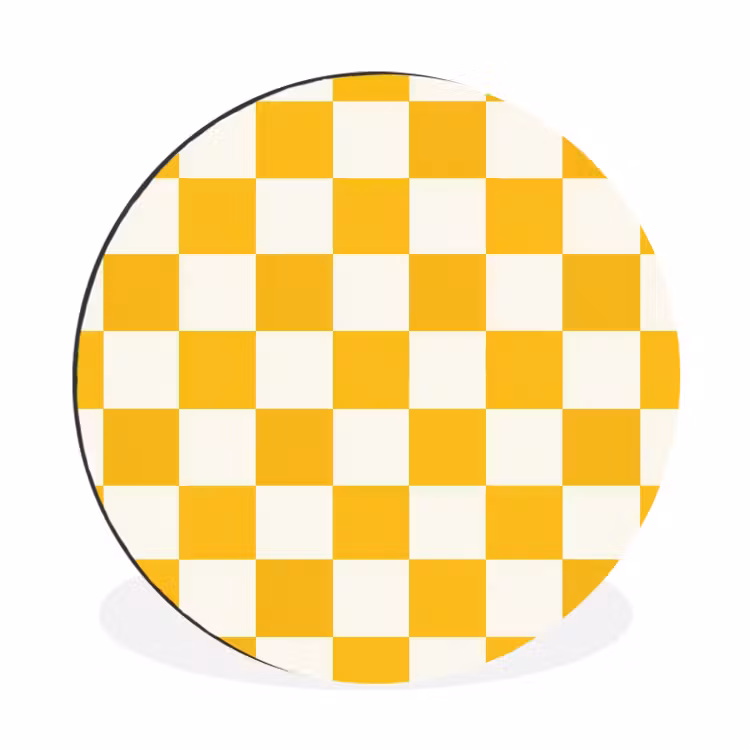Wandcirkel - Aluminium - Traditioneel - Patroon - Geel — 1