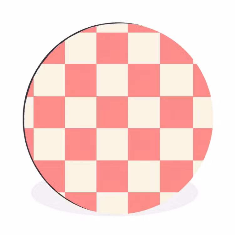 Wandcirkel - Aluminium - Traditioneel - Patroon - Roze — 1