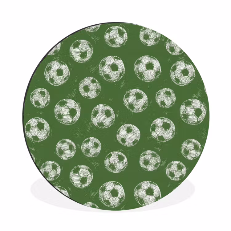 Wandcirkel - Aluminium - Voetbal - Sport - Groen — 1