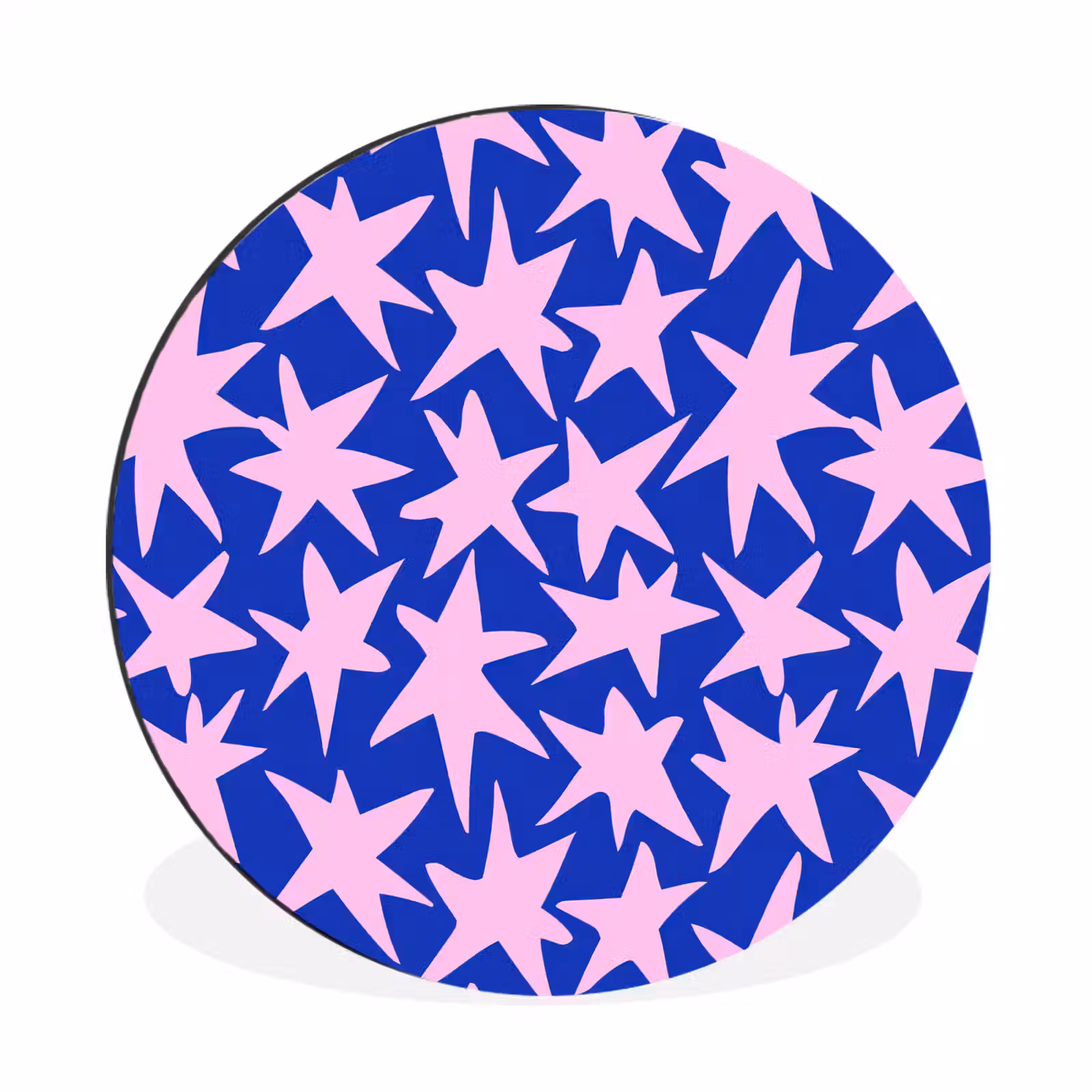 Wandcirkel - Aluminium - Modern - Sterren - Blauw — 1