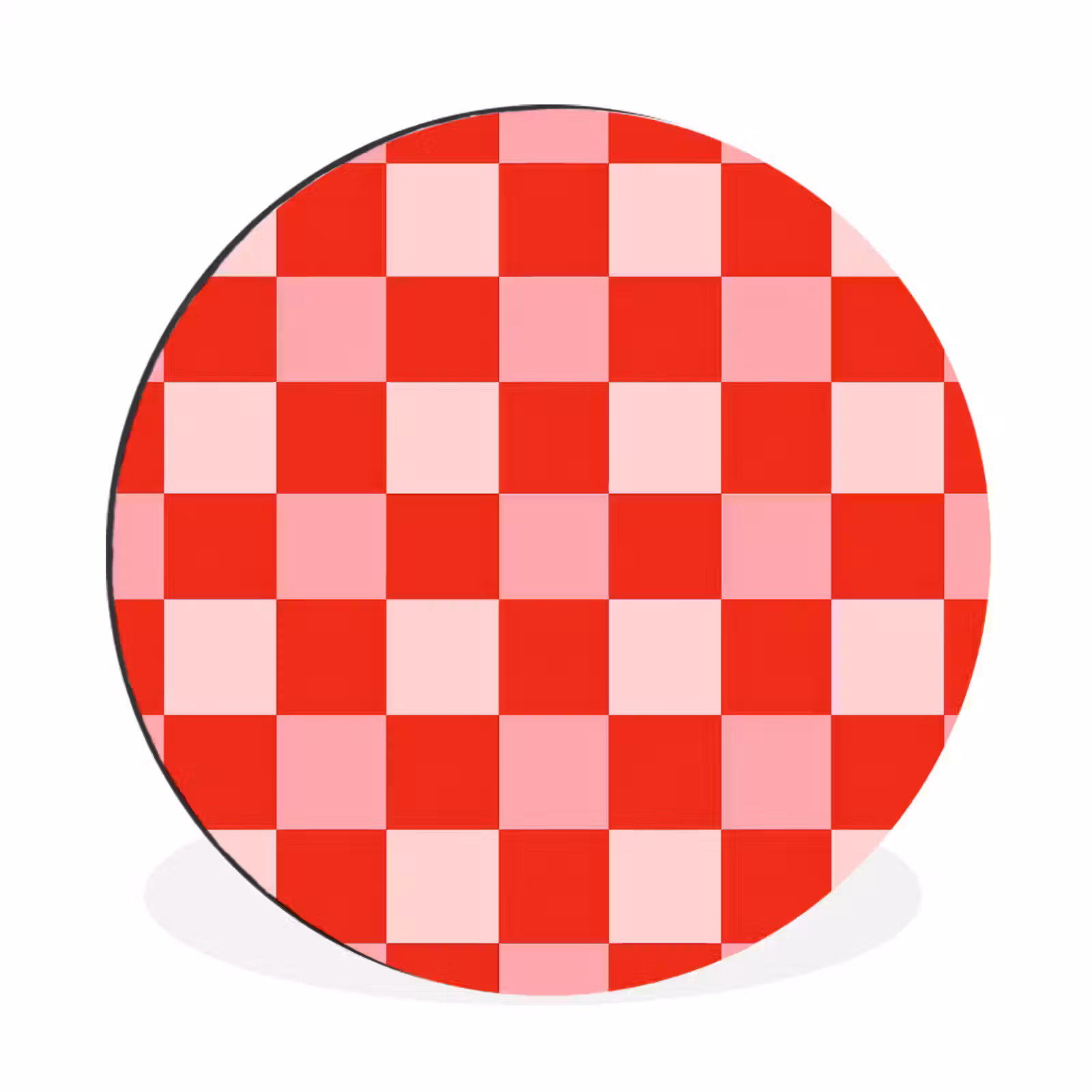 Wandcirkel - Aluminium - Vierkant - Klassiek - Rood — 1