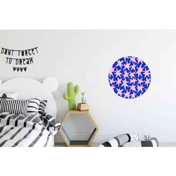 Wandcirkel - Aluminium - Modern - Sterren - Blauw — 5