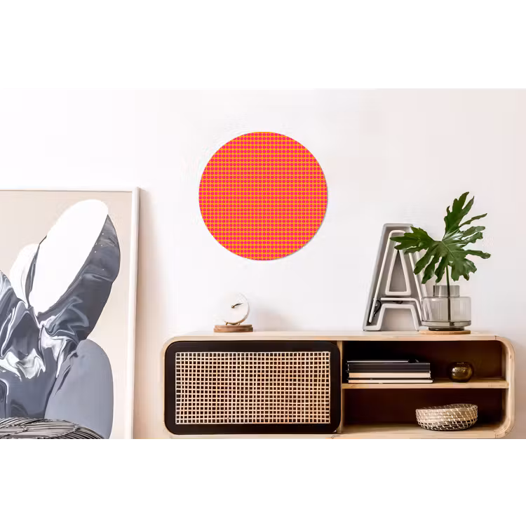 Wandcirkel - Aluminium - Modern - Stippen - Oranje — 3