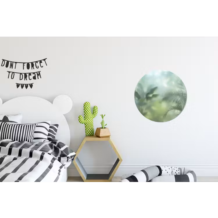 Wandcirkel - Aluminium - Natuur - Vervaagd - Groen - Abstract - Modern — 5