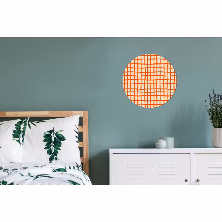 Wandcirkel - Aluminium - Patroon - Lijnen - Oranje — 4
