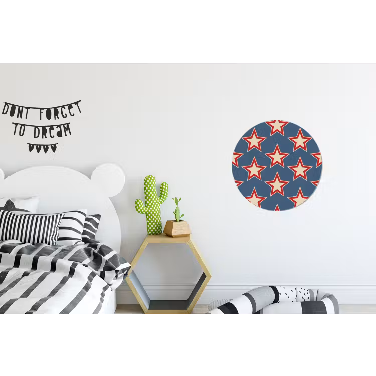 Wandcirkel - Aluminium - Ster - Klassiek - Blauw — 5