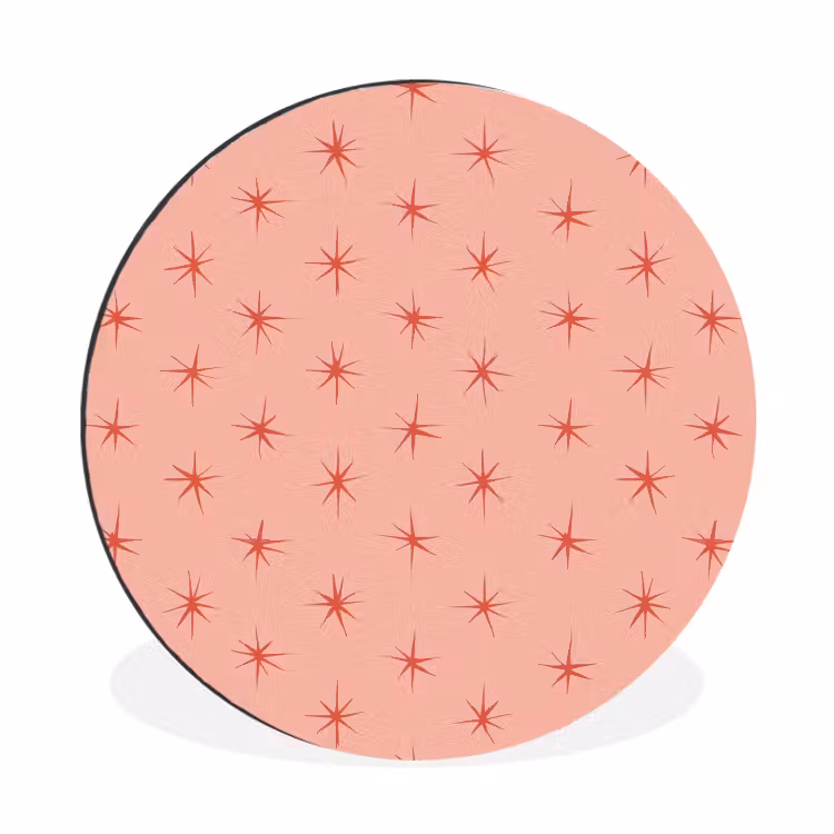 Wandcirkel - Aluminium - Sterretjes - Patroon - Oranje — 1