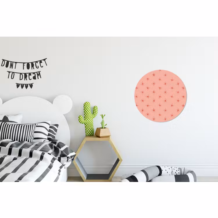 Wandcirkel - Aluminium - Sterretjes - Patroon - Oranje — 5