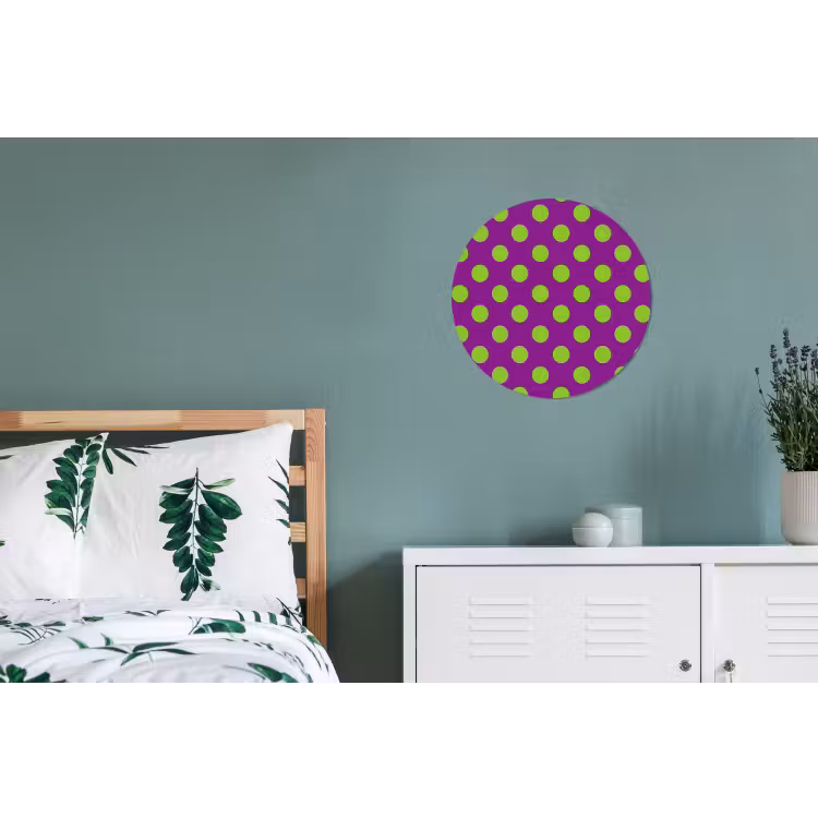 Wandcirkel - Aluminium - Stippen - Klassiek - Groen — 4