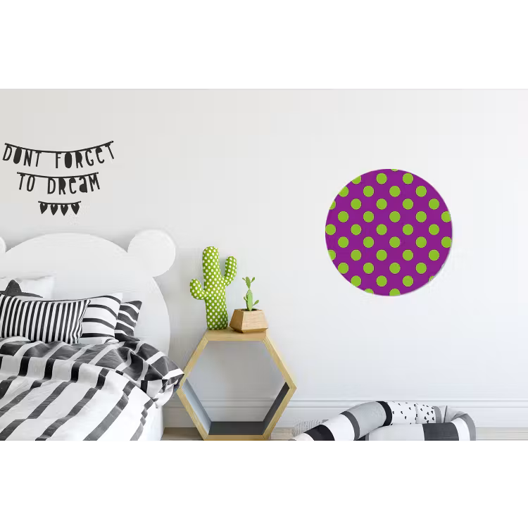 Wandcirkel - Aluminium - Stippen - Klassiek - Groen — 5