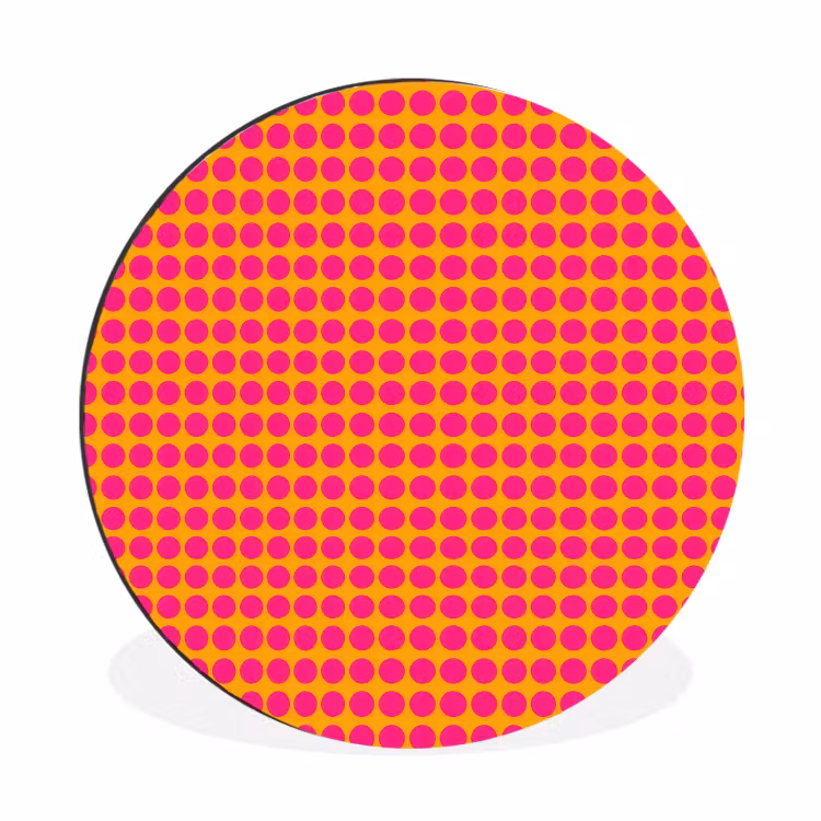 Wandcirkel - Aluminium - Stippen - Patroon - Oranje — 1