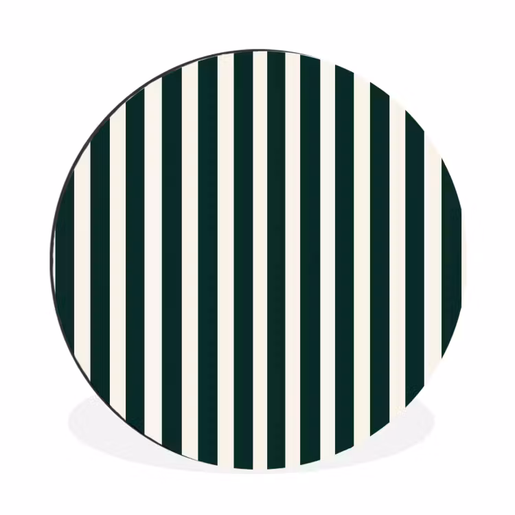 Wandcirkel - Aluminium - Strepen - Klassiek - Groen — 1