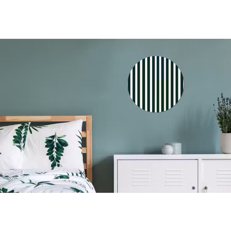 Wandcirkel - Aluminium - Strepen - Klassiek - Groen — 4