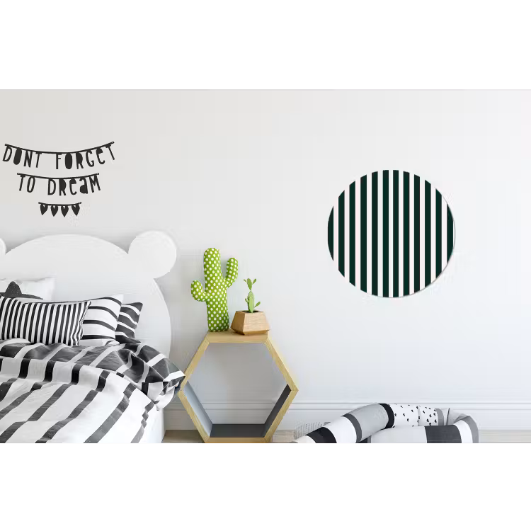 Wandcirkel - Aluminium - Strepen - Klassiek - Groen — 5