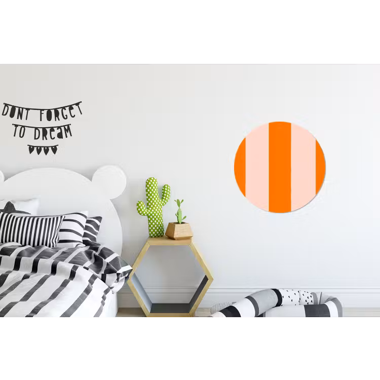 Wandcirkel - Aluminium - Strepen - Modern - Oranje — 5