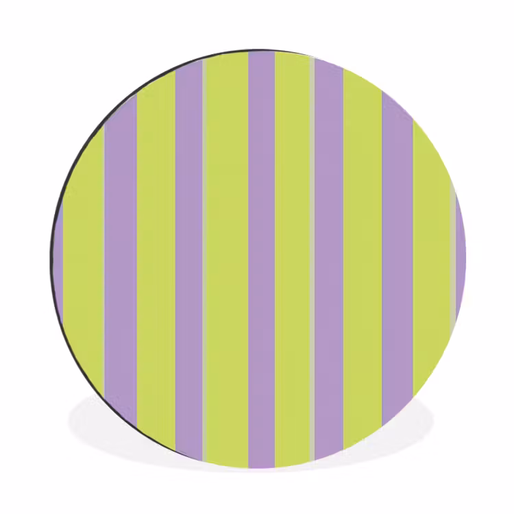 Wandcirkel - Aluminium - Strepen - Patroon - Groen — 1