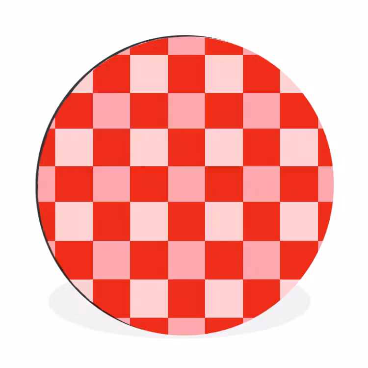 Wandcirkel - Aluminium - Vierkant - Klassiek - Rood — 1